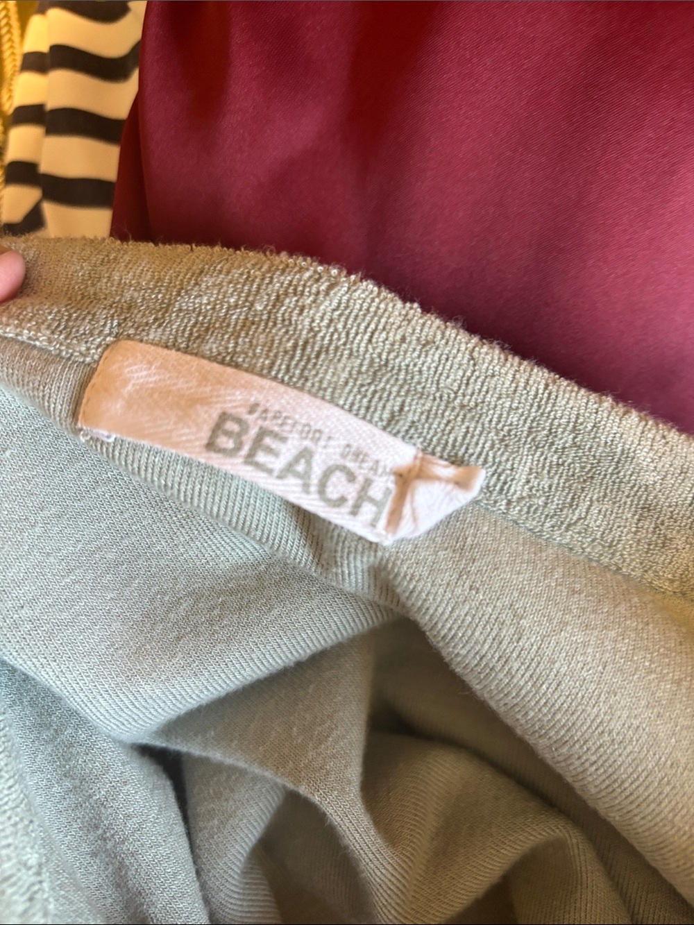 Barefoot Dreams Washed Sage Terry Kaftan - Picture 3 of 4